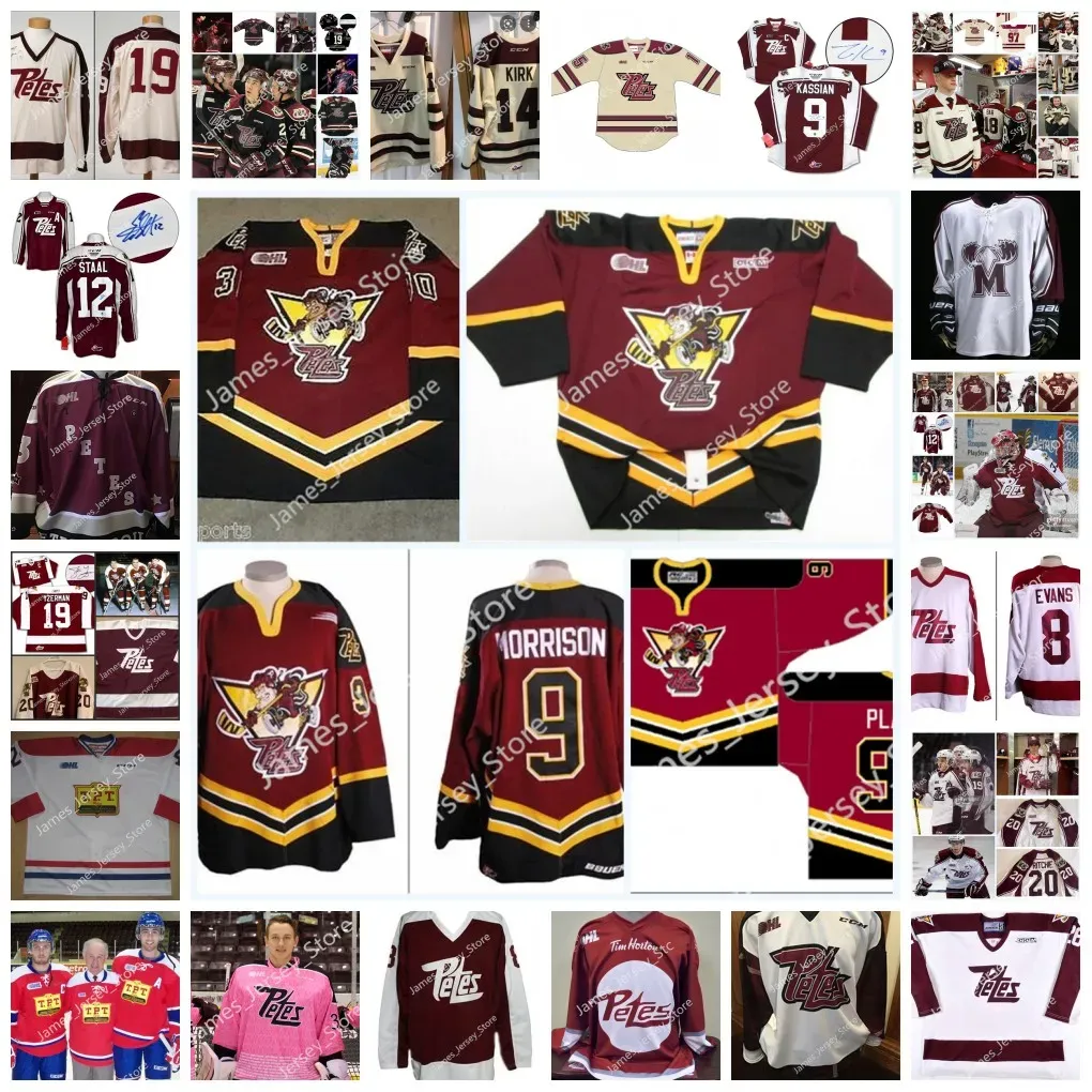 2022 Custom OHL Peterborough Petes Stitched Hockey Jersey 8 Ryan Gagner 27 James Guo 5 Quinton Page 7 Shawn Spearing 17 Zack Lewis 30 Tye Au