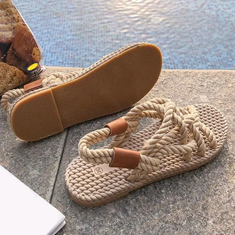 Creativity: Chic Braided Rope Sandal Slides