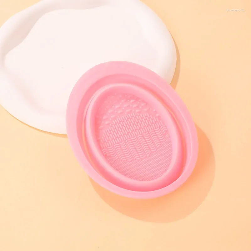 Makeup szczotki Silikonowe składanie prania i czyszczące pędzel pędzel proszek puder miska kosmetyka narzędzie jajka przenośna maska ​​do twarzy