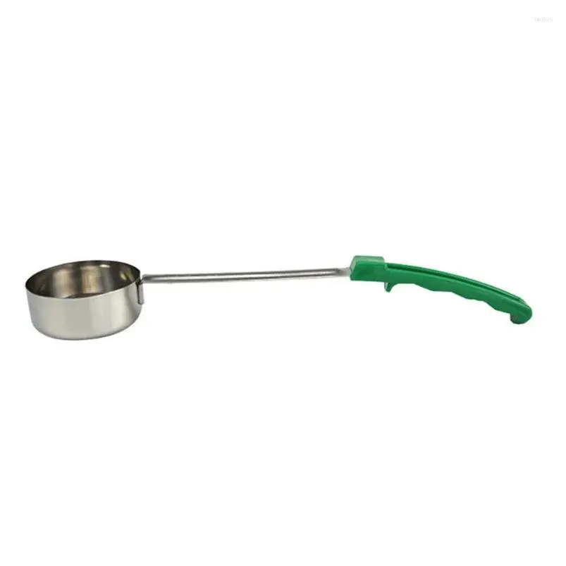 Measuring Tools Pizza Spread Sauce Ladle Rubber Handle Flat Bottom Kitchen Cooking Spoon Stainless Steel Stir Soup -4 Oz Drop Delivery Ot25U