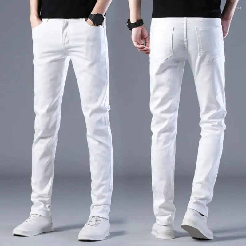 Pantalons pour hommes Hommes Business Zip Pantalon Style Slim Fit avec poches élastiques Tissu respirant pour confortable