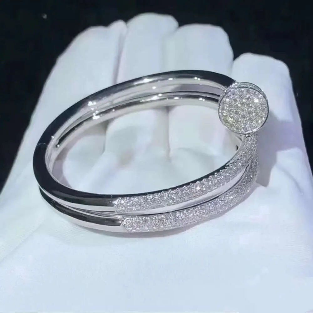 pulseira colar mossanite versão alta v ouro versão alta três círculos cheio de diamantes pulseira elegante personalizada feminina luz e nicho design sentido
