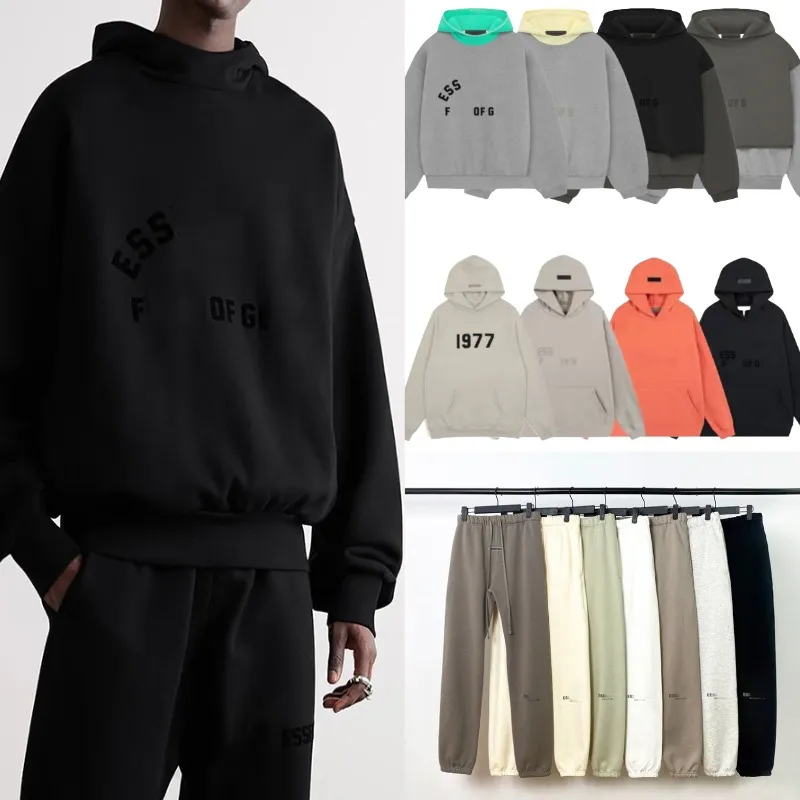 Tasarımcılar Mens Essientials Hoodials Womens Essentialsweatshirts Hoodie Moda Sıradan Gevşek Sokak Giyim Sweatshirts EssentialShoodie Mektub