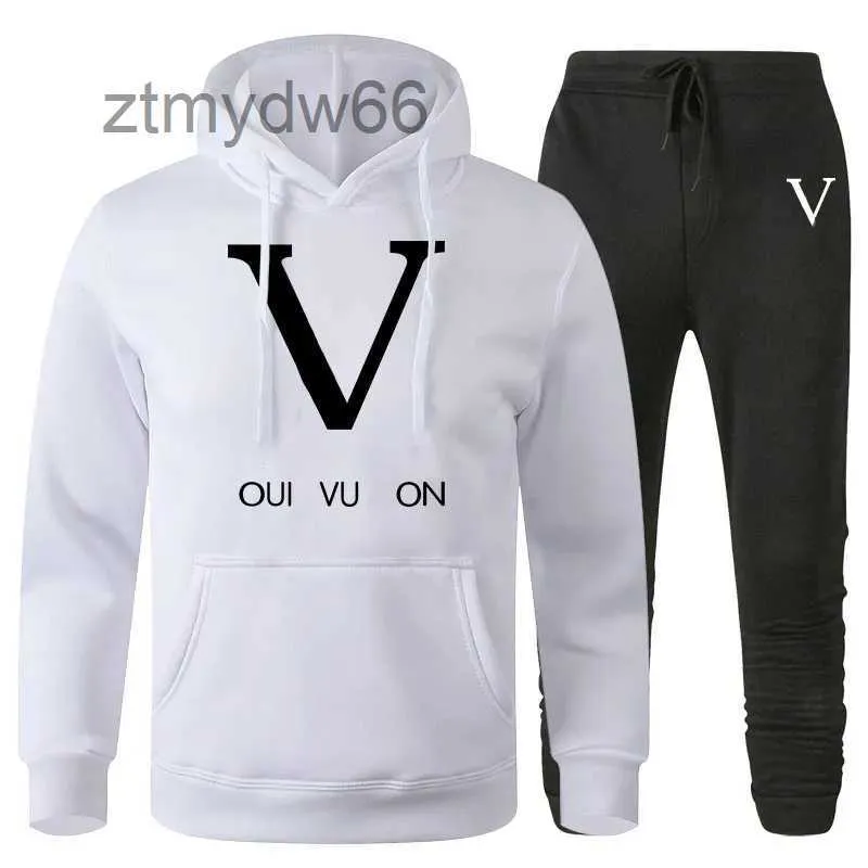 Moda Autunno Inverno Tute da uomo Donna Abiti firmati Set Felpa con cappuccio Pantaloni Giacca Felpa casual Tech Fleece Louishoodies Joggers Stampa Tuta R2D9