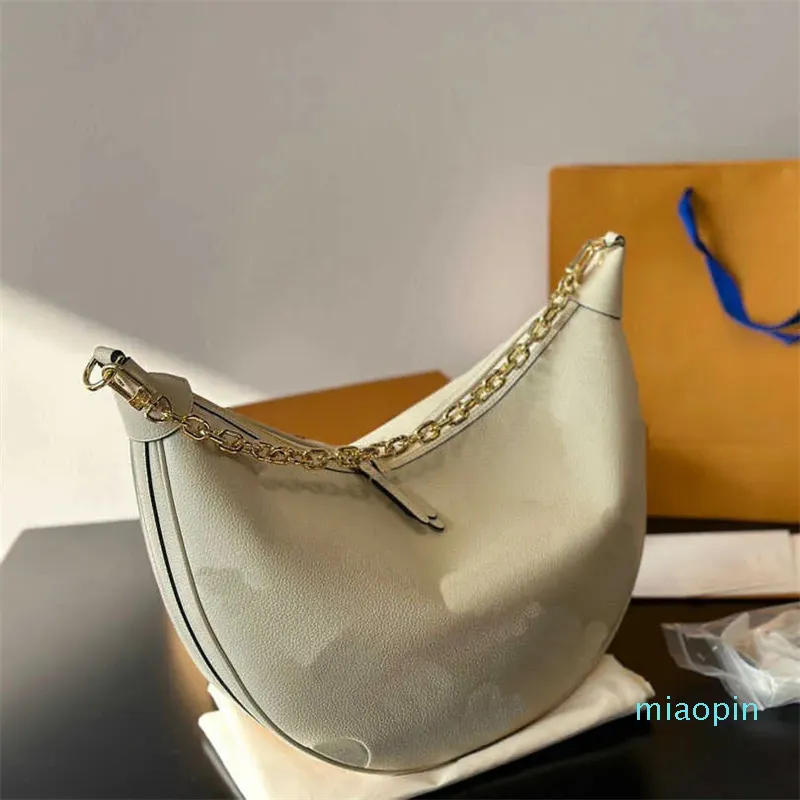 Top Luxury Handbag Designer Runway Loop Underarm Bag Moon Women's Handbag Crossbody Shoulder Bag Zipper Coin