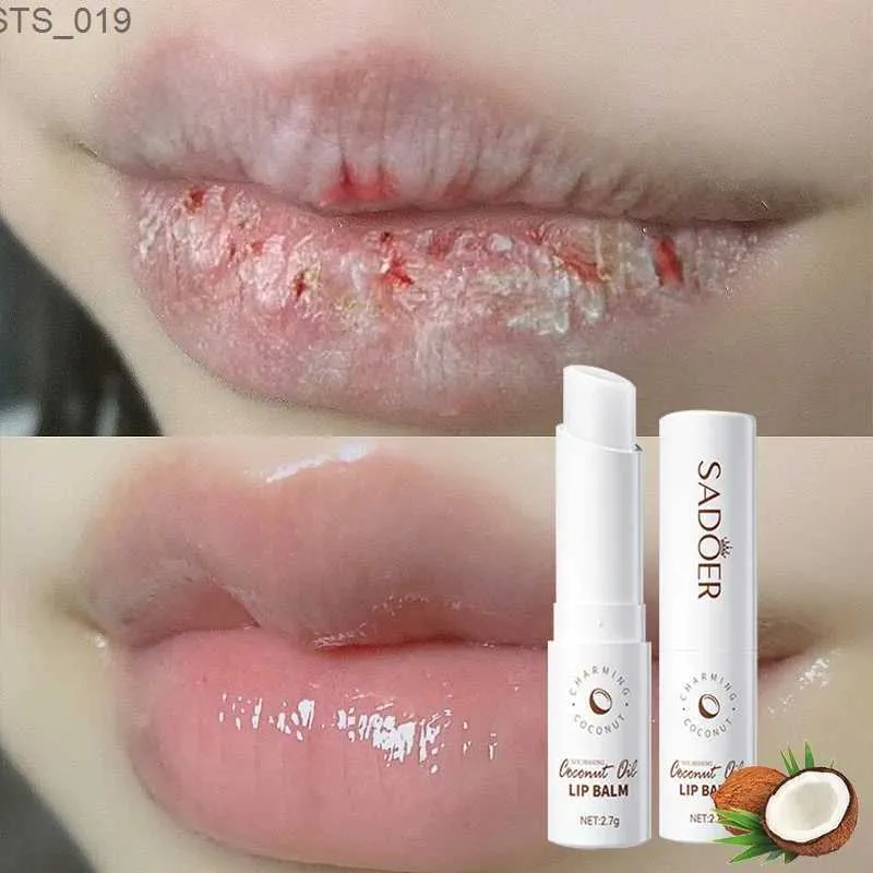 Lip Gloss Anti-Cracking Lip Balm Coconut Fade Wrinkle Lipstick Long Lasting Lip Plump Moisturizing Nourishing Refreshing Lip Care