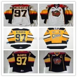 Custom Erie Otters Ice Hockey 97 Connor McDavid 9 Ryan OReilly Stitched 19 Dylan Strome Any Number Name Navy Yellow White OHL Jerseys S-4XL