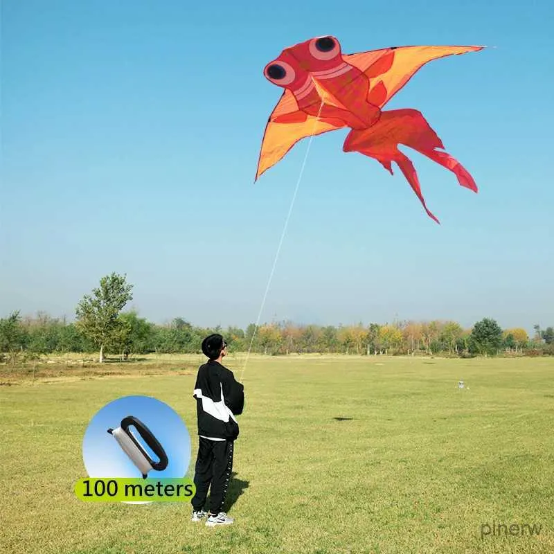 Accessoires de cerf-volant YongJian Cerf-volant de poisson à paillettes rouges Cerf-volant de poisson vintage Jouets d'extérieur avec ficelle de cerf-volant de 100 m Cerfs-volants jouets pour adultes Weifang Kite Factory