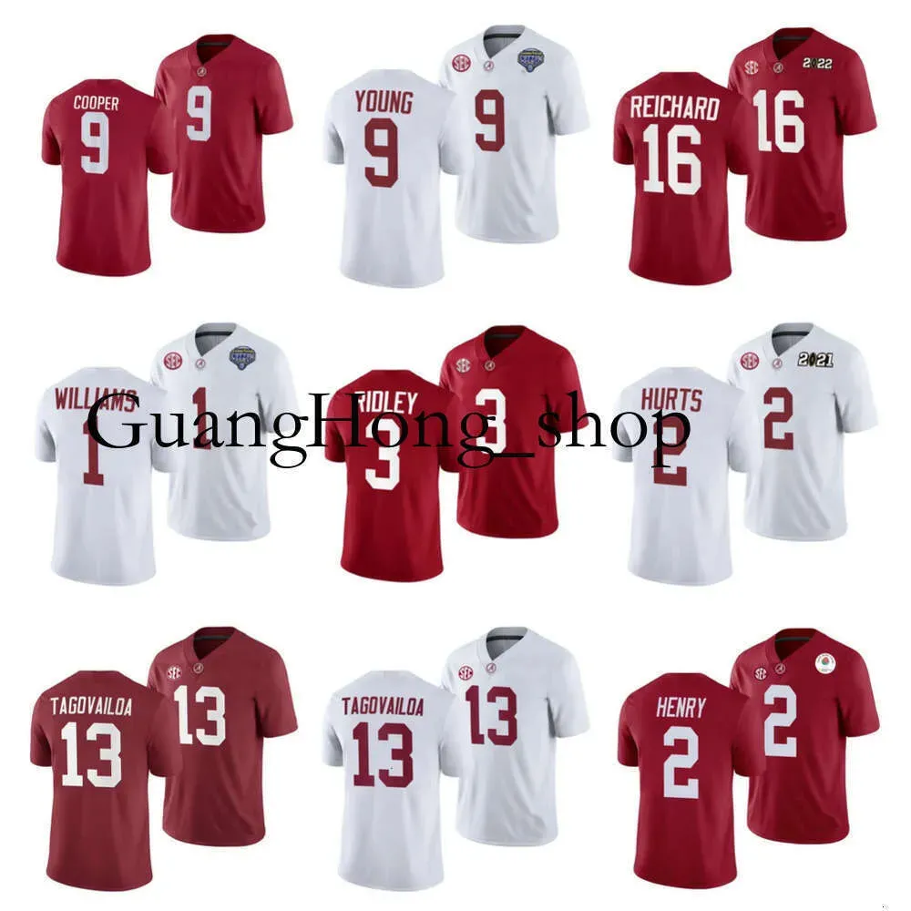 GH Alabama Crimson Tide Football Jersey College ALA Devonta Smith Bryce Young  Williams Jalen Hurts Derrick Henry Julio Jones Nee Harris