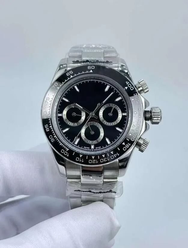 2024 Najnowszy styl QC Check Męskie zegarek ceramiczna ramka automatyczna Sapphire Glass Wszystkie tarcze robocze stali nierdzewne gumowe paski Mężczyźni 126500 na rękę