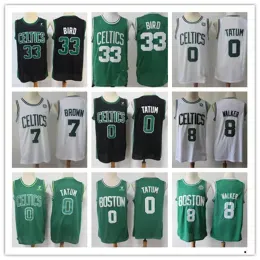 Boston''Celtics''MEN Throwback Jersey Larry 33 Bird Jayson 0 Tatum Jaylen 7 Brown Basketball Shorts Basketball Jerseys green black