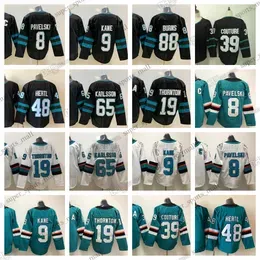 1992-1999 Movie Retro Hockey Jersey 19 Joe Thornton 9 Evander Kan 8 Joe Pavelski 48 Tomas Hert 39 Logan Couture 65 Erik Karlsson 88 Brent Burn Jerseys