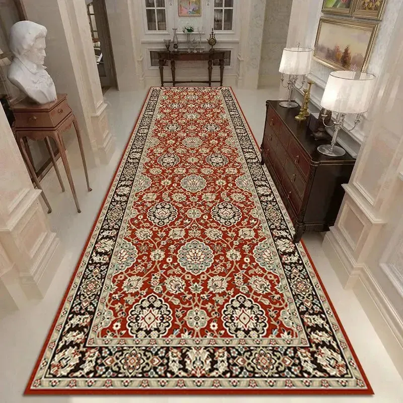 Maroc Long tapis de couloir couloir de luxe Style européen tapis de couloir antidérapant sol chevet cuisine tapis passage allée 240122