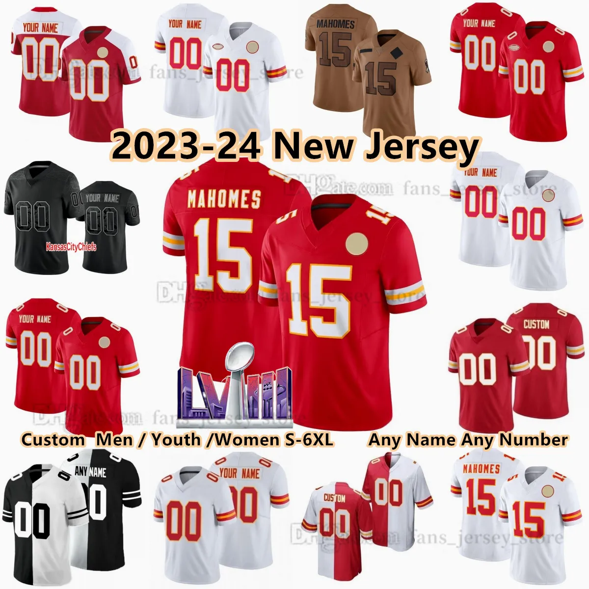 Maillots de football Super Patrick Mahomes Bowls 2024 10 Isiah Pacheco 4 Rashee Rice 32 Nick Bolton 21 Mike Edwards 87 Travis Kelce 12 Mecole Hardman Jr 84 Justin Watson