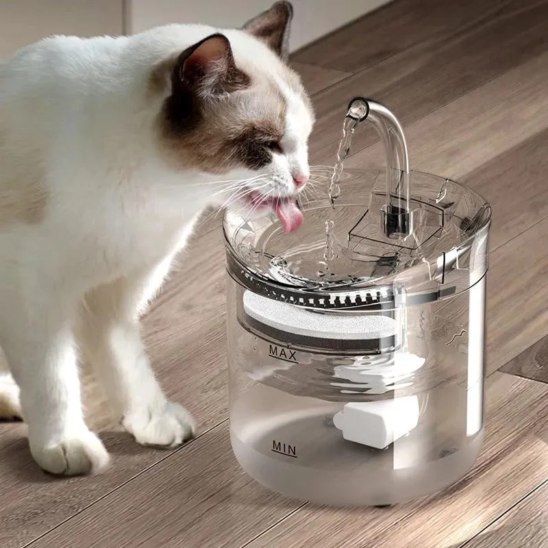 フィーダー猫の水噴水付き蛇口ペット給餌フィルター自動センサー飲酒犬水ディスペンサーペットセンサー飲料水ボウル