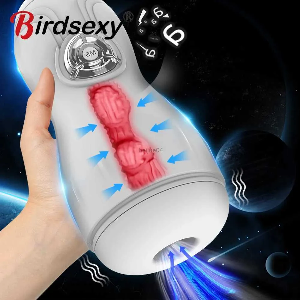 Masturbators Automatisk manlig Masturbator Cup suger vibration Blowjob Real Vagina Pocket Pussy Penis Oral Sex Machine Toys For Man Adults 18+