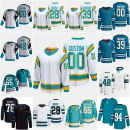 CUSTOM Men Kids Women Hockey 65 Erik Karlsson Jersey Reverse Retro 48 Tomas Hertl 39 Logan Couture 76 Jonathan Dahlen 83 Matt Nieto 73 Noah