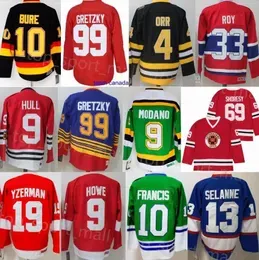 CUSTOM Hockey hockey Vintage CCM Hockey Jerseys 4 Bobby Orr 9 Hull 99 Wayne Gretzky 13 Teemu Selanne 33 Patrick Roy 10 Ron Francis Gordie Ho