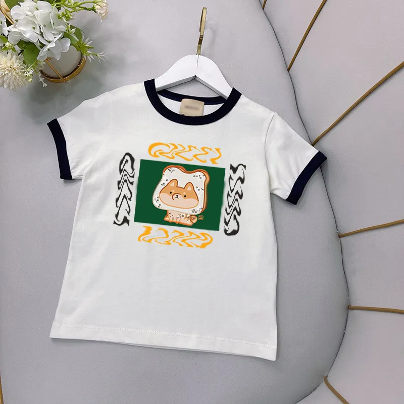 14 Stile Kinderkleidung Mode reine Baumwolle Kinder T-Shirt klassischer Druck Jungen Mädchen Kleidung Luxus Designer Kinder Rundhalspullover Top CSD2401241-6