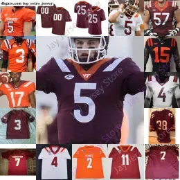 Custom 2020 Virginia Tech Hokies Football Jersey NCAA College Quincy Patterson II Terrell Edmunds Fuller Taylor Wilson Hall Smith