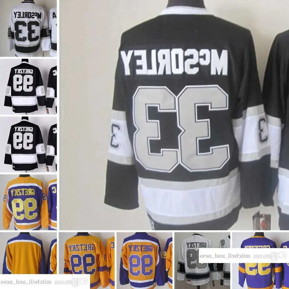 1967-1999 film retro CCM Hockey Jersey Haft 99 Wayne Gretzky Jerseys 33 Marty McSorley Vintage Jerseys 91