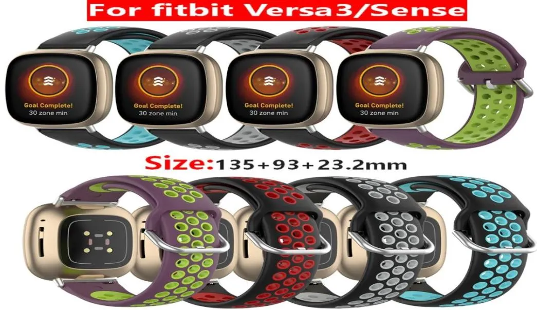 Sangle de bracelet de remplacement pour Fitbit Versa 3 Band Silicone Smart Watchband Bracelet pour Fitbit Sense Watch Bands Wrist7636492