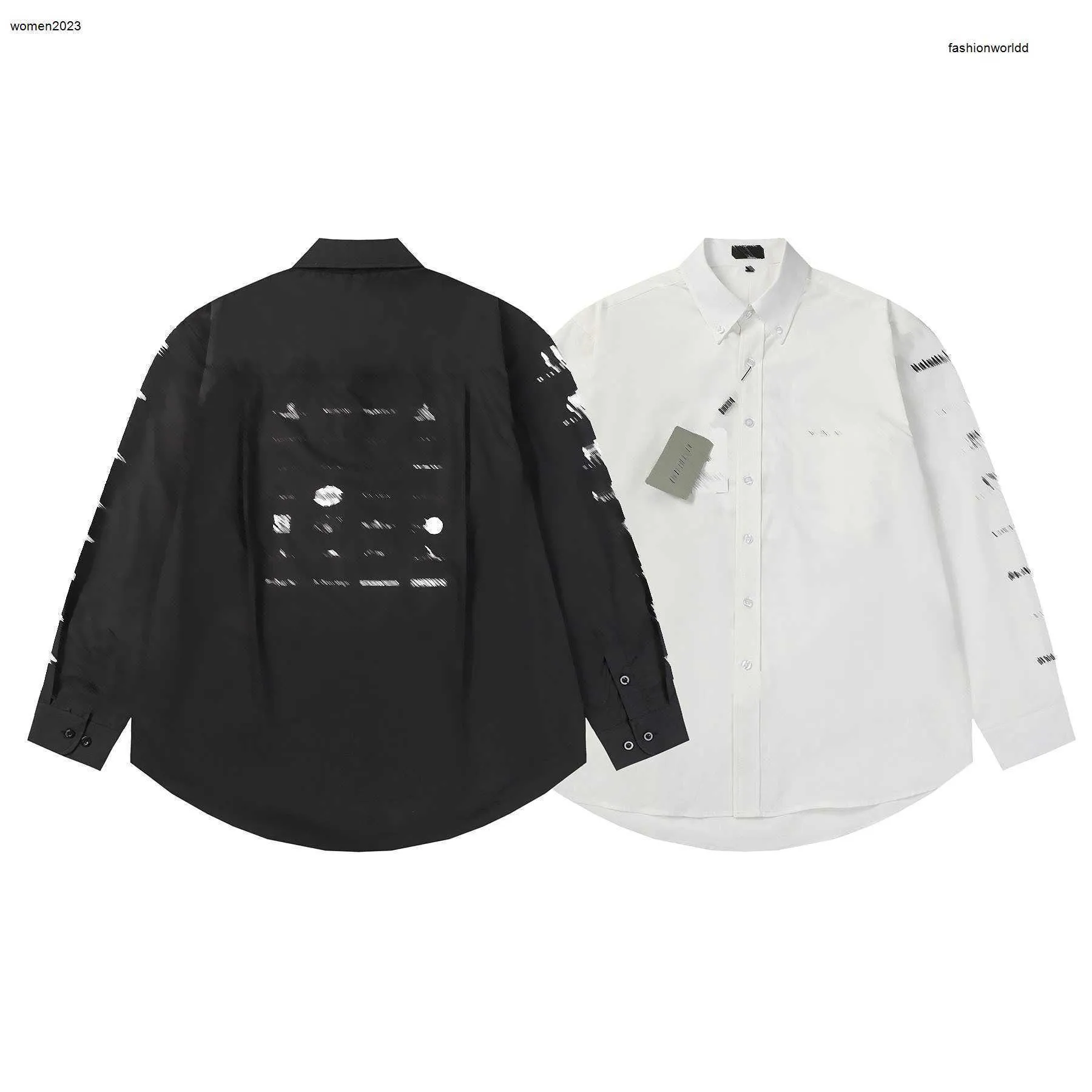 роскошные рубашки мужские рубашки дизайнерские блузки мужские топы с длинными рукавами модный логотип с длинным рукавом мужской джемпер XS-L Январь 05