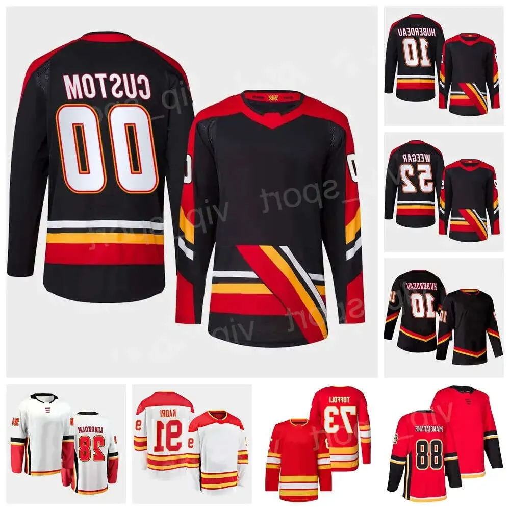 Men Kids Women Reverse Retro Hockey 88 Andrew Mangiapane Jersey 10 Jonathan Huberdeau 52 Mackenzie Weegar Tyler Toffoli Nazem Kadri Elias 13