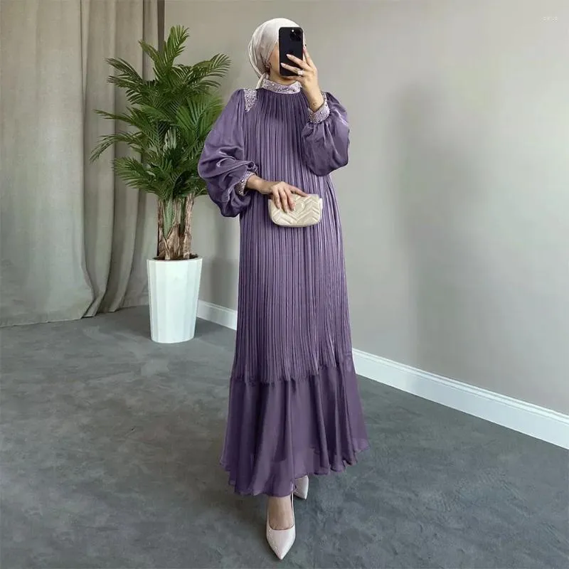 Abbigliamento etnico Diamond Party Prom Dress Donna Abaya Kimono musulmano Khimar Hijab Abiti Eid Islam Kaftan Kebaya Dubai Long Robe