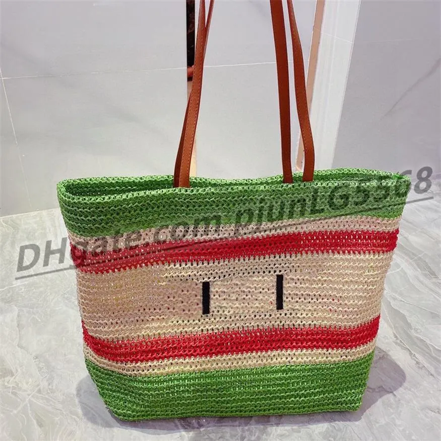 Celebrity Runway Model Bag Straw Bolse Design Simple y Practical Designer Women's Handbag 2021 Billet diseñada para Young G236W