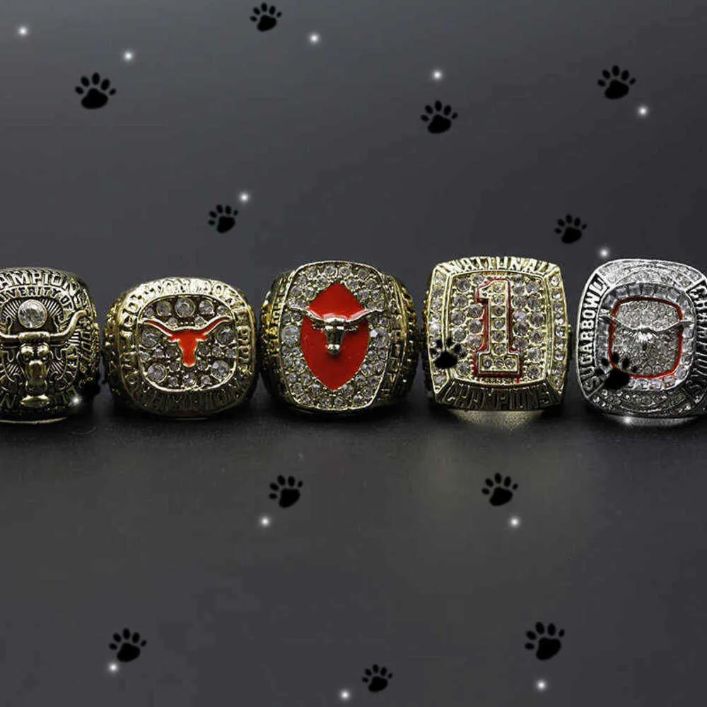 Cluster Rings 5 Nc aa Texas Longhorn University Championship Ring Set