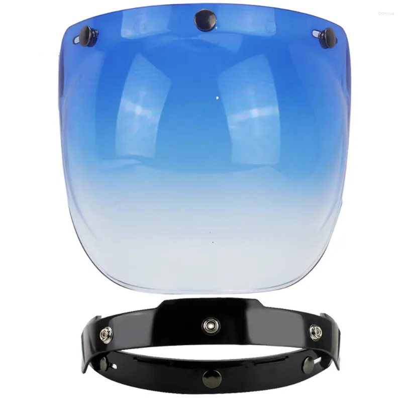 Casques de moto Casque de moto Équipements de lentille Casque Casco Masque Flip Up Bubble Visor Face Shield MOTO Rétro