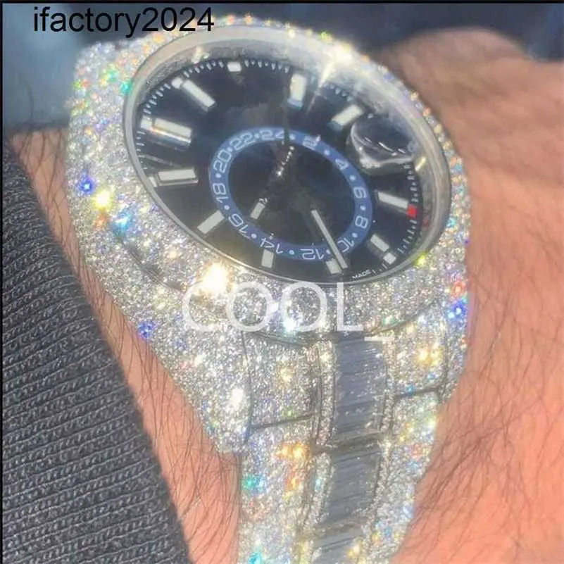 Ap Watch Diamante Moissanite Iced Out pode passar no teste masculino para movimento digner de alta qualidade montre out masculino montre luxe mens luxury31Q1C5FX