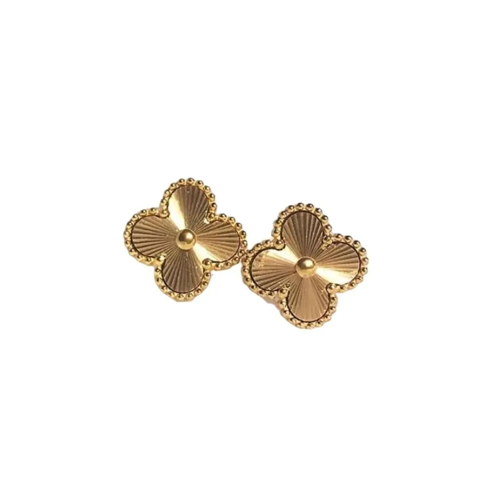 Van-Clef & Arpes Earrings Designer Original Quality Luxury Fashion Women Clover Simple Retro 18K Gold Plated Geometric Tassel Crystal Rhinestone Pearl