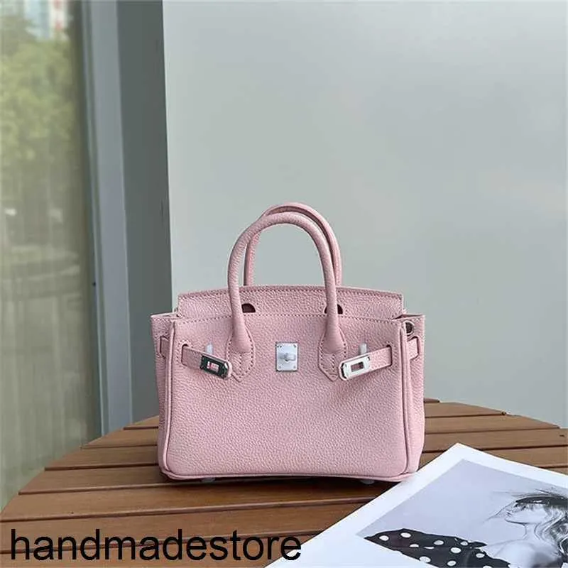 Designer handtas Platina Hoge klasse Togo koeienhuid Roze mini-tas Handtasje Zomermode Veelzijdige crossbody damestas