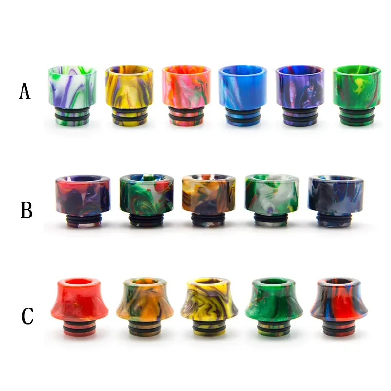 510 Drip Tip 3 Types Resin Mouthpiece 510 Thread Wide Bore Drippers Smoking Accessories dhl free