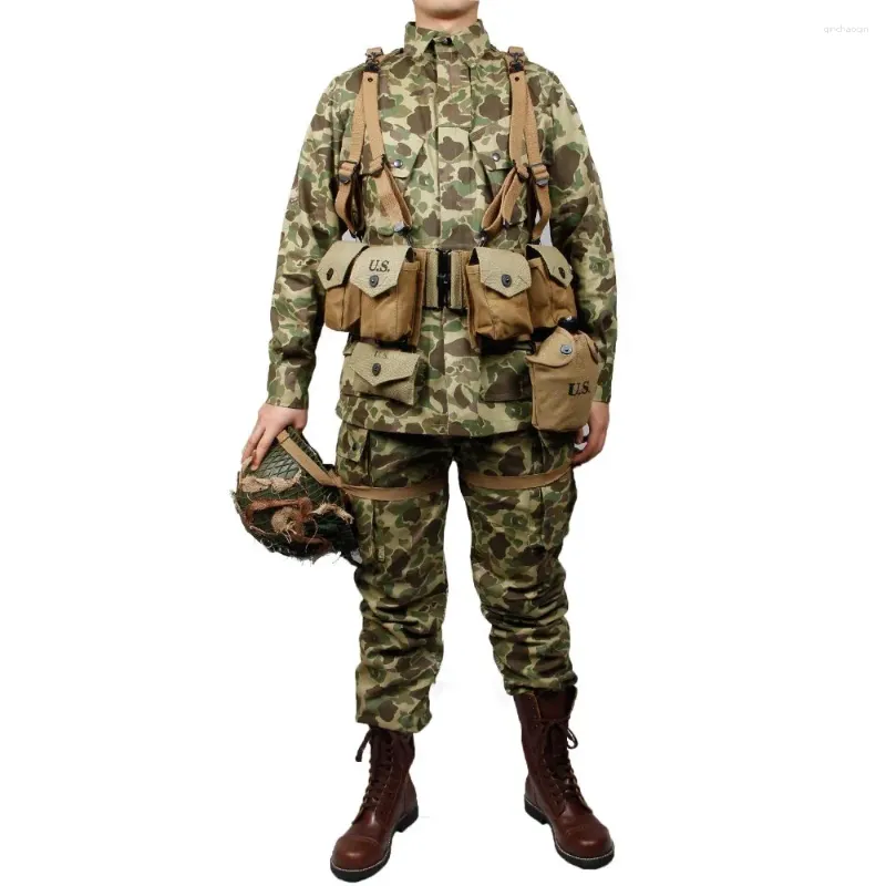 Одежда для спортзала Армия США Военная форма M42 ТИХООКЕАНСКИЙ КАМУФЛЯЖ OTTON FASHION THE OCEAN PARATROOPER DUCK UNIFORM И B.A.R.6