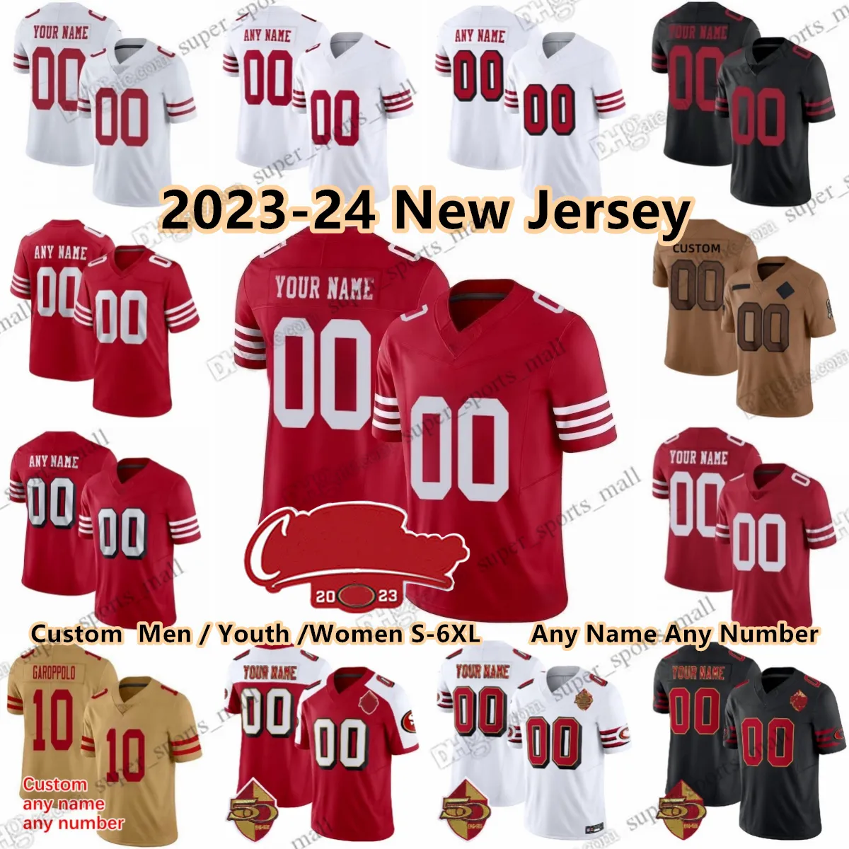 Brock Purdy 2024 Custom Football Champion Patch-Trikots 23 Christian McCaffrey 11 Brandon Aiyuk 54 Fred Warner 7 Charvarius Ward 14 Sam Darnold 19 Deebo Samuel Mason