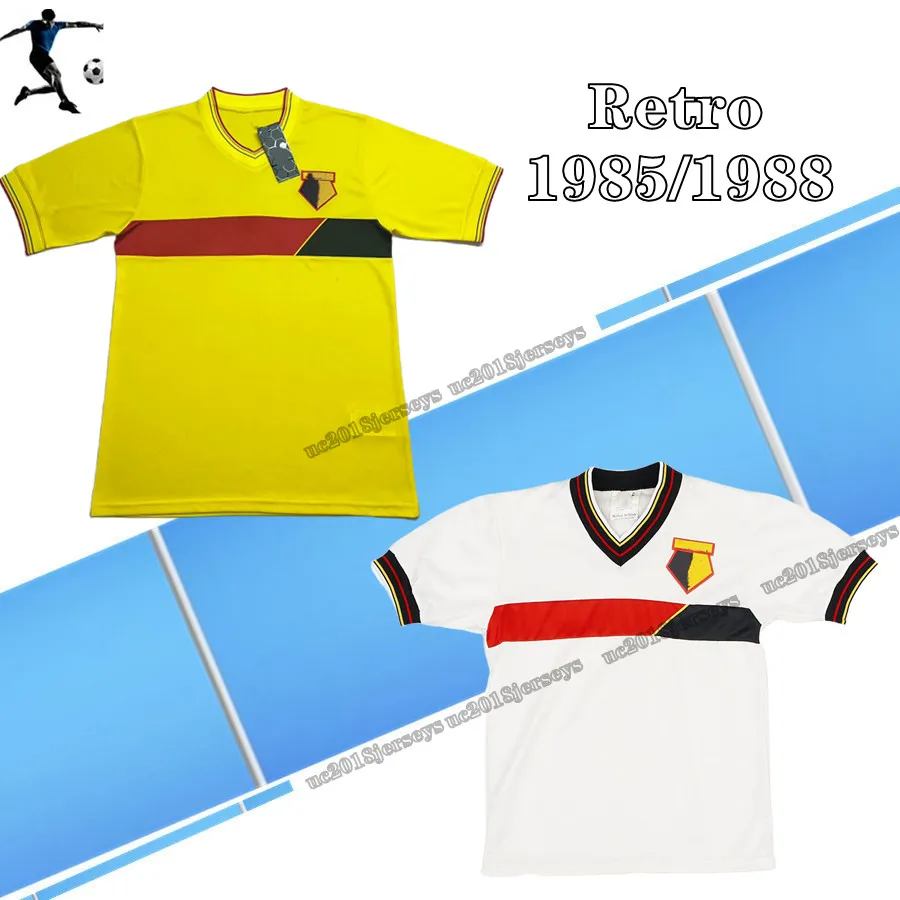 1985 1988 Home Retro Soccer Jersey 85 86 88 Watfos Away Classics Football Shirts