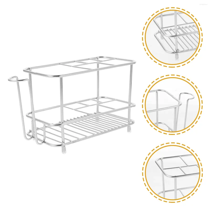 Kök förvaring rostfritt stål tandborste hållare bänkskiva hem tillhandahåller badrum rack tandborstar lådan arrangör stativ