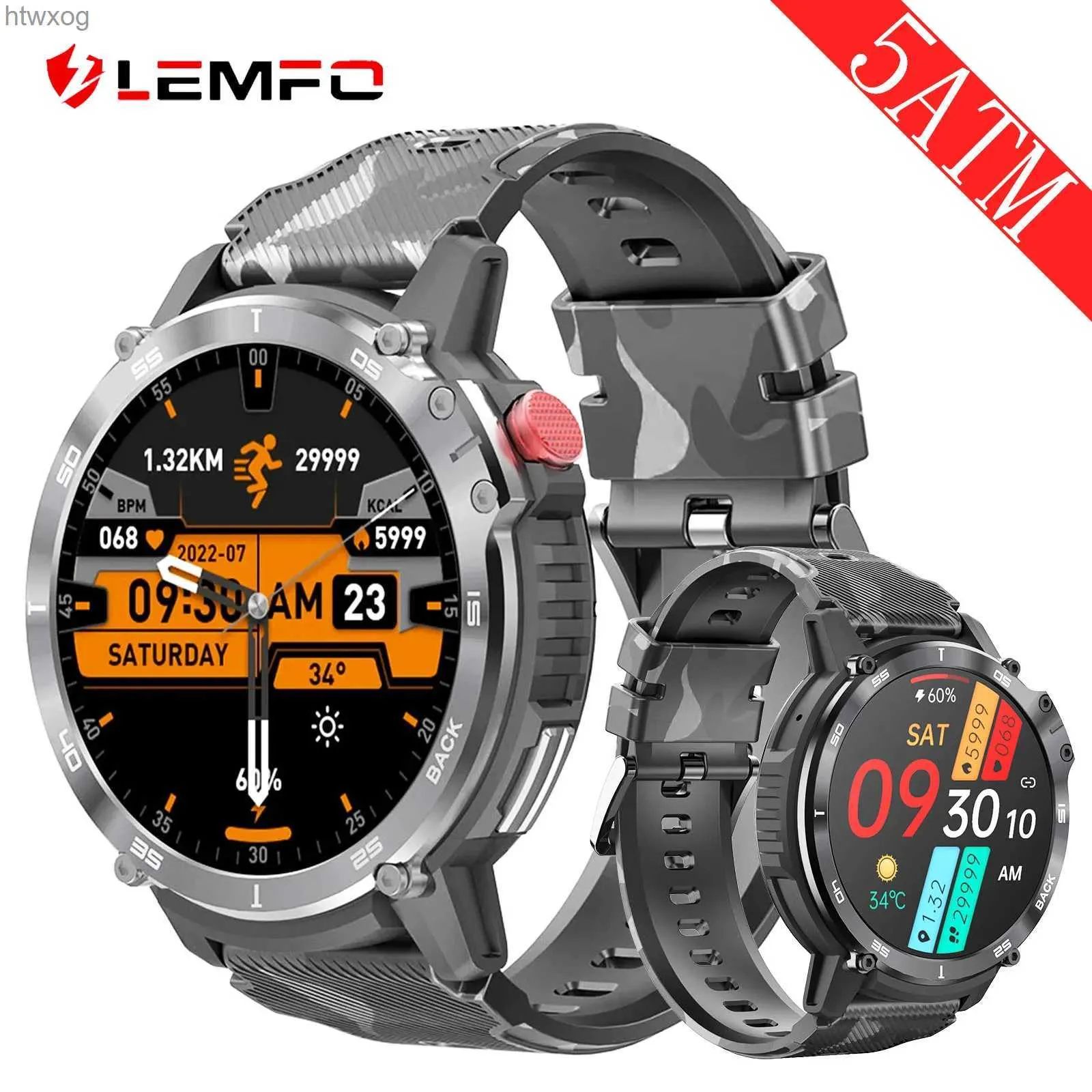 Smart Watches Lemfo Smart Watches For Men IP68 Waterproof 4G ROM Anslut till Bluetooth -headset C22 Smartwatch 7day Battery Life 1.6 400*400 HD YQ240125