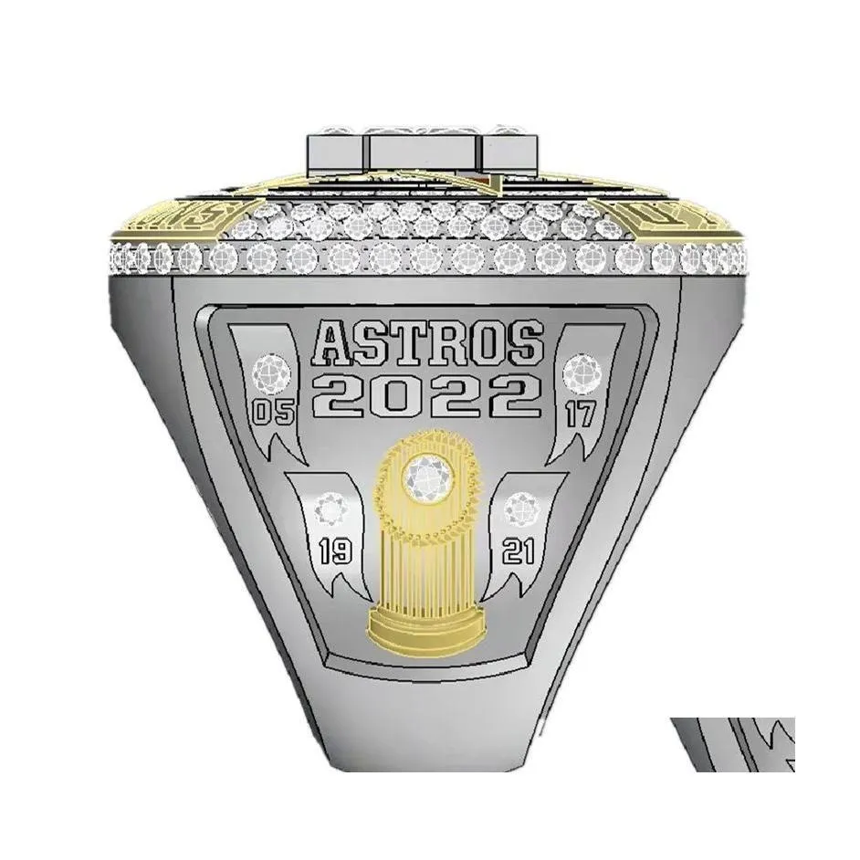 Três anéis de pedra 20212022 Astros World Houston Baseball Championship Anel No.27 Altuve No.3 Fãs Presente Tamanho 11 Drop Delivery Jóias Dhs9A