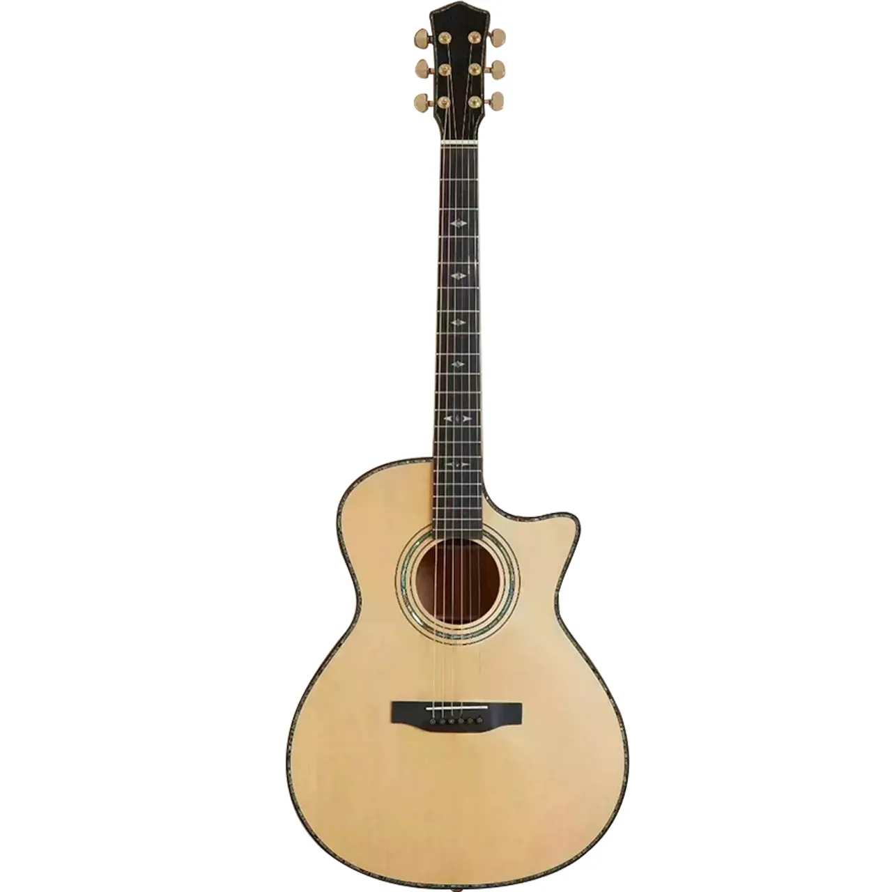 VOKI Edge Sittica Spruce guitare à doigt en bois massif avec touche en ébène