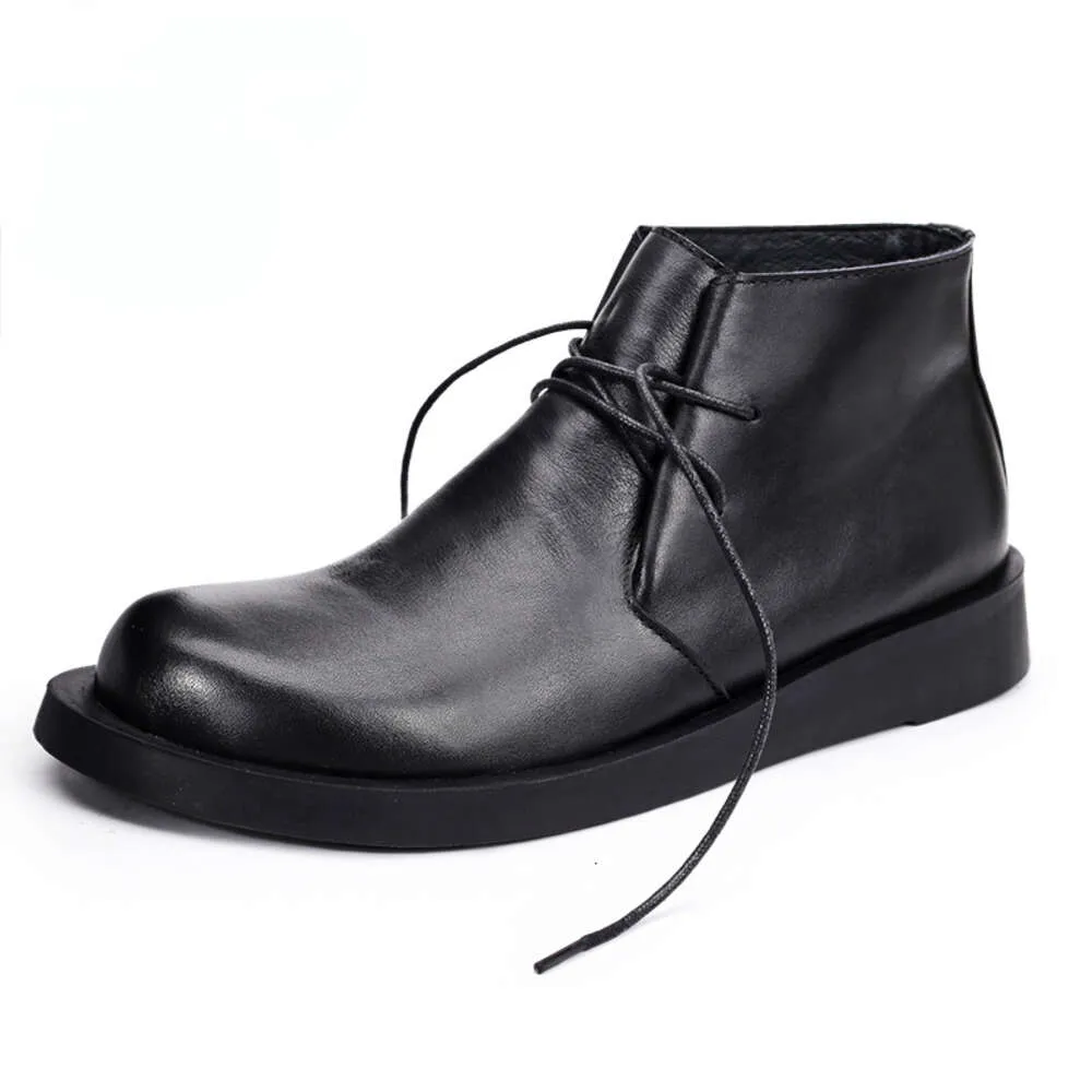 Vintage en cuir véritable hommes cheville daim marque à la main qualité confortable noir hiver nouvelle robe chaussures bottes homme
