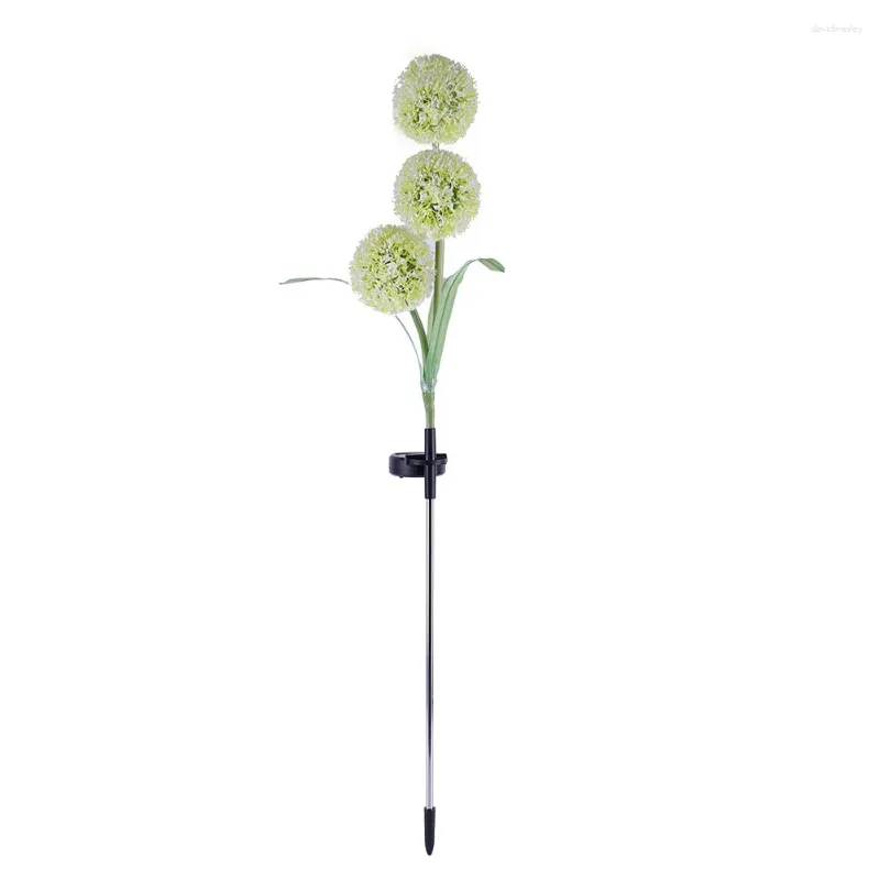 Atmosphere Lights Solar Powered Dandelion Flower Plastic Grass Ball Led 2 Modes 3 Head Front Yard Decoration