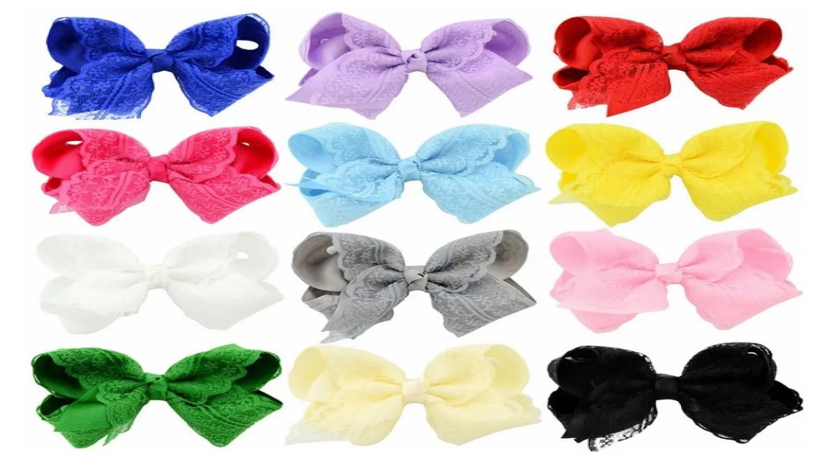 4 Inch Populaire Baby Boog Haarspelden Grosgrain Lint Strikken Kinderen Kant Haren Clips Barrette Kinderen Haaraccessoires A119879785