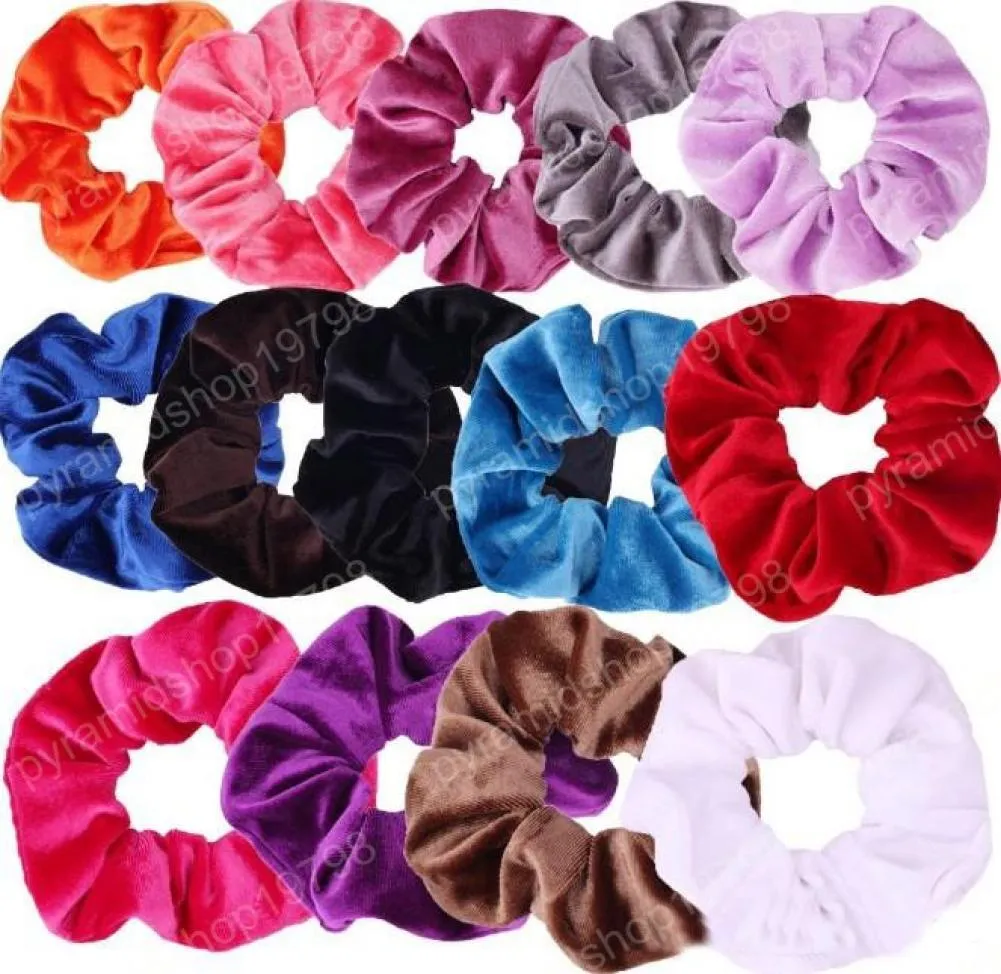 Scrunchies włosy aksamitne elastyczne opaski do włosów scrunce włosy krawaty liny scrunchie dla kobiet lub dziewcząt akcesoria 3010393