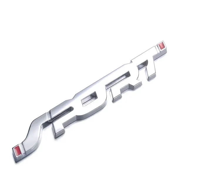 Black/Chrome 3D Emblem Letter Set For Tesla Model S / X / Y – Rear Trunk Decal Badge, Self-Adhesive