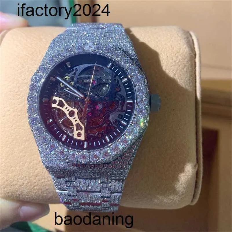 AP Watch Diamond Moissanite Iced Out Can Test Bling Brance Out VVS WatchWQC7 Cy