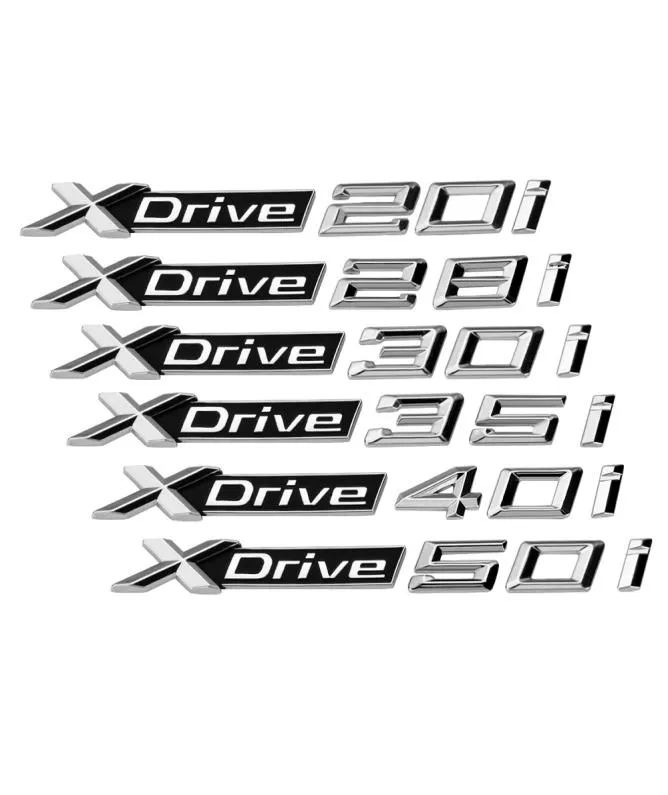 3D ABS Xdrive 20i 28i 30i 35i 40i 50i Emblème Badge Autocollants De Garde-Boue De Voiture Pour BMW X1 E84 F48 X3 E83 F25 X5 E53 E70 F15 X6 E71 F167691055